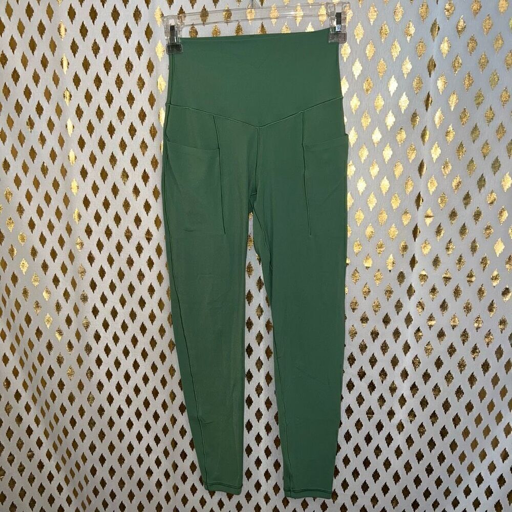 Aerie offline grass green leggings real me 7/8 length hi rise size S